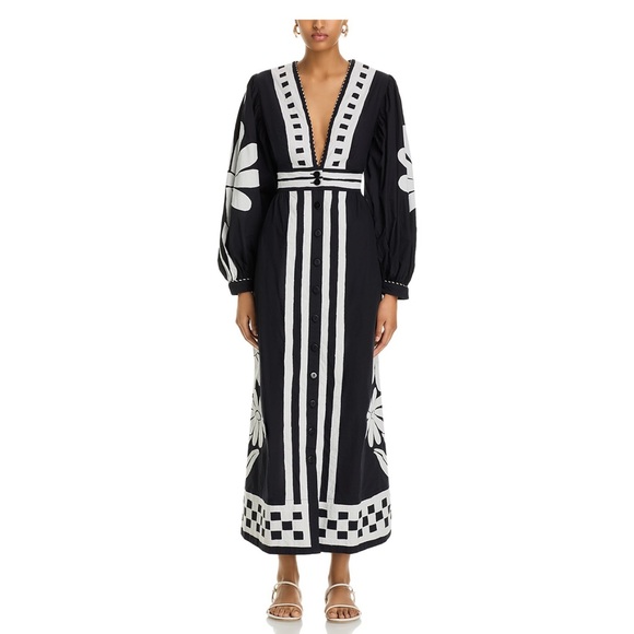 FARM Rio Black and White Maxi Dress - Picture 6 of 11